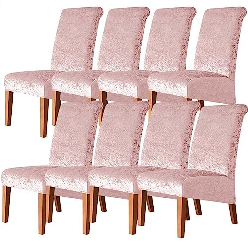 Coprisedia in velluto elasticizzato, rimovibile, lavabile, spandex, fodera elastica per sala da pranzo, banchetto di nozze, decorazione per la casa, rosa, taglia 40