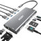 IKERY 11-in-1 USB-C Hub, 4K HDMI/DP/VGA, 100W PD, 5Gbps USB 3.0, Ethernet, SD/TF Reader, for MacBook Pro/Air, Dell, HP, Windows Laptops