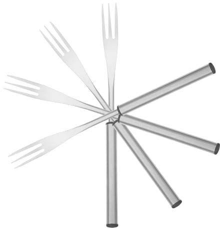 UTHCLO 4pièces Fourchettes à Fondue Acier Avec Poignées Antidérapantes Pour Fromage Chocolat Guimauves Et Barbecue Ustensiles De Cuisine Pour Hot Pot Et Dîners Spéciaux