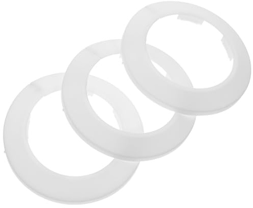 BAZEITFLOW 10 Stück Teiliges PVC Rohrrosetten mit Steckverschluss Langlebige Rostfreie Abdeckplatten zur Wandloch und Montageschutzdekorierung Installieren Wiederverwendbar Weiß für
