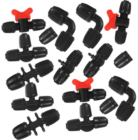 SUPVOX 20 Piezas Accesorios de Tubería de PE Divisor de Manguera para Riego por Goteo Conector de Manguera de Jardín Jardín