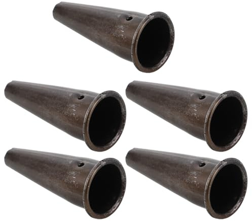 DOITOOL 5pezzi Connettore per Manico di Attrezzi da Giardinaggio Adattatore per Tubo di Giunzione Impugnatura in Legno per Attacco di Ricambio per Conversione in Ferro per Rastrello per Fa