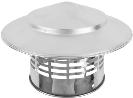 RichVibe Stainless Steel Chimney Cap for Exterior Wall Fresh Air Outlet Roof Pipe Exhaust Hood 304 Material Thickened & Debris Protection for Ventilation Ducts and Extraction 110mm or 160mm