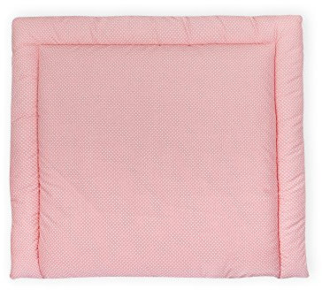 KraftKids Wickelauflage in weiße Punkte auf Koralrosa, Wickelunterlage 75x70 cm (BxT), Wickelkissen