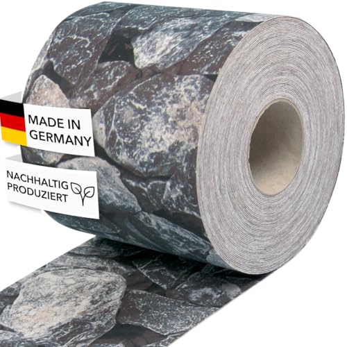 Zaundruck Sichtschutzstreifen Polyester - nachhaltiger Sichtschutz für Doppelstabmattenzaun - Motiv Windschutz 23,4 m x 19 cm - Sichtschutz-Rolle - Splittstein