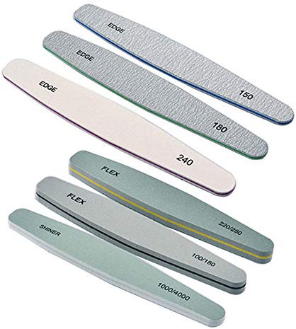 OFKPO 6 Pcs Lima de Uñas Profesional (Grano 100/150/180/220/240/280/1000/4000)