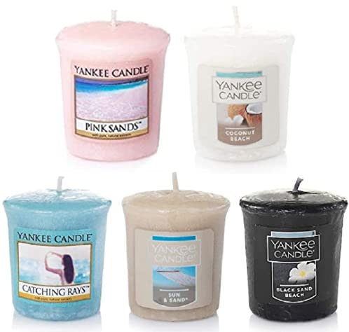 Yankee Candle Samplers - Candele votive da spiaggia, confezione da 10