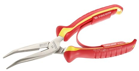 FACOM - Pince demi-ronde bec long - isolée 1000 Volts - 195A.20VE