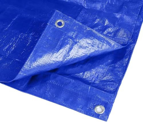 KAV 2,40 x 3,60 m, grün, wasserdicht, Abdeckplane, Abdeckplane, Abdeckplane für Gartenmöbel, Camping, Dach, Wohnwagen, Baustelle, Bodenplane mit Ösen, 120 g/m²