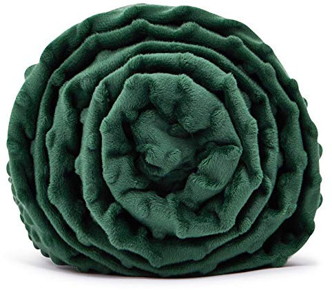 TONGDADA Weighted Blanket Cover (Dark Green Minky Dot, 48''x72'' Duvet Cover)