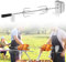 HENGMEI Juego de brochetas para barbacoa de acero inoxidable, 107 cm, pinzas para carne con motor, incluye 2 agujas de carne, 220 V - 240 V, pincho giratorio eléctrico, asador, pincho giratorio