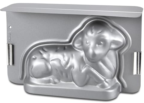 Städter we love baking Osterlämmchen 3D Backform, hochwertige Antihaftbeschichtung, Osterlamm Backform aus Metall, PFAS-frei, 22,5 x 14 x 7 cm, hitzebeständig bis 230 °C