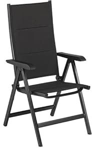 Kettler BasicPlus Padded Multipositionssessel, anthrazit, Alu/Textilene, 0301201-9400, verstellbare Rückenlehne