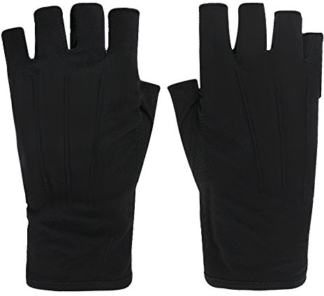 TINAYAUE Guanti estivi da uomo, senza dita, guanti di protezione UV, guanti leggeri da ciclismo, comodi guanti sportivi per ciclismo, guida, campeggio, pesca