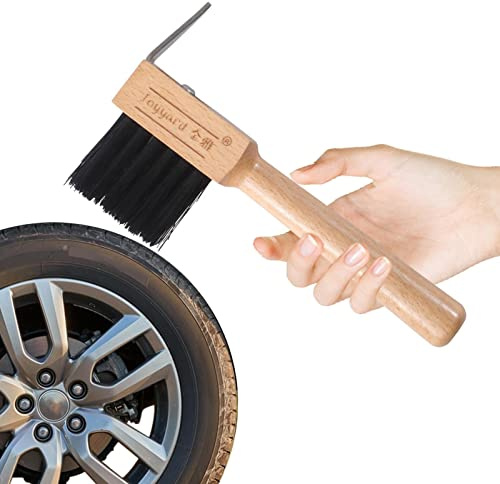 hufauskratzer für pferde, Pferdehacke mit Bürste Hufkratzer, 2 in 1 Reinigungsbürste Pferdepflege Zubehör, Antirutschgriff Pferd Grooming Tools mit extra Stabiler Bürste zur Hufpflege und Klauenpflege