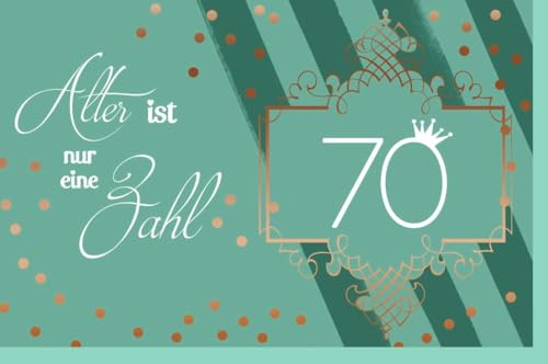 Skorpion Geburtstagskarte zum 70. Jubiläum - Stilvolle Vintage-Glückwünsche mit Retro-Schrift & Konfetti-Dekor - mit Umschlag
