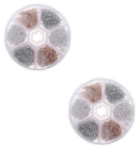 OSALADI Juego De 2 Ganchos Roscados Con Ojales Para Joyería Resistentes A La Humedad 750 Unidades.