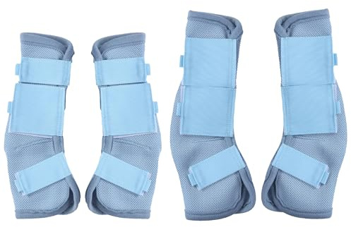 Gallopoff Fliegengamaschen Pferd 4er Set, Atmungsaktive Mesh Beinschützer