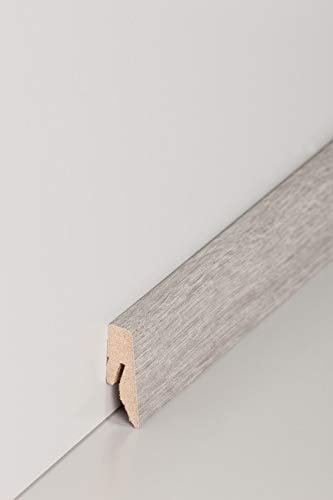 Sockelleiste MDF 15 x 40 x 2500 mm MDF-Kern foliert Orinoco Eiche zum Kleben, Clipsen, Schrauben & Nageln Fußleiste by PROVISTON 12.5 Meter | 5 Stück