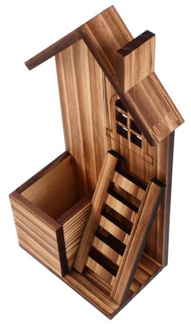 TINEASUR Kleiner Holzblumentopf Für Wanddeko Dekorativer Pflanzer Für Sukkulenten Und Kunstpflanzen Für Balkon Und Gartenaccessoires Aus Hochwertigem Holz Gefertigt Leicht Und Handlich
