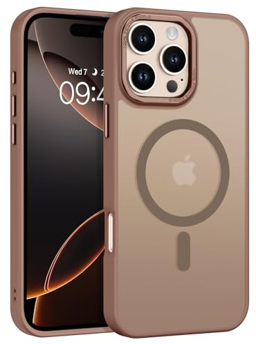 VENINGO Magnetic for iPhone 16 Pro Max Case, Upgraded[14FT Military Grade Protection][Fit for MagSafe] Slim Translucent Matte Shockproof for iPhone 16 Pro Max Case,Desert Titanium