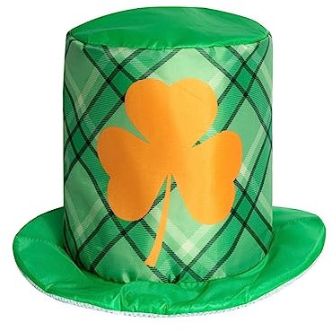 HINAYOSAN Irischer Koboldhut, grüner Zylinderhut, St. Patrick Day, Kleeblatt-Hut, grüner Koboldhut, St. Patricks, Partyhut, C, 2-3