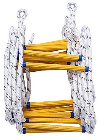 PNAJFUEL Strickleiter,Tragbare Flucht-Seilleiter, Notfall-Fluchtleiter,Langlebifeuer-Fluchtleiter/As Shown/20M/65.6Ft