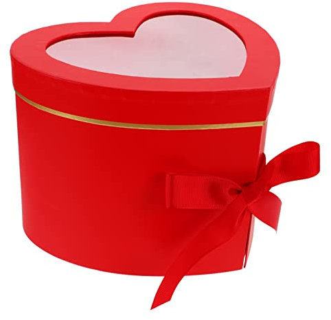 KOMBIUDA Herzförmige Blumenbox Doppellagig Drehbar Für Blumenarrangements Und Romantisch Und Elegante Verpackung