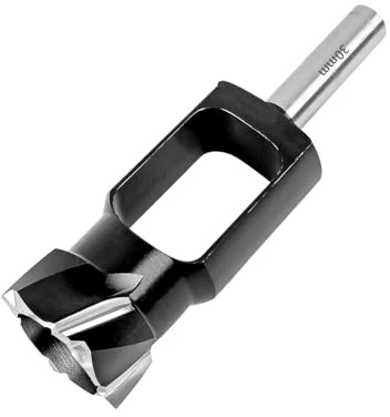 Cortador de enchufe de espiga bi, cortador de agujeros de tapón de madera, espiga y taladro de clavija, cortador de tapón de sellado cónico, vástago de 13 mm para fabricación de muebles (30 mm)