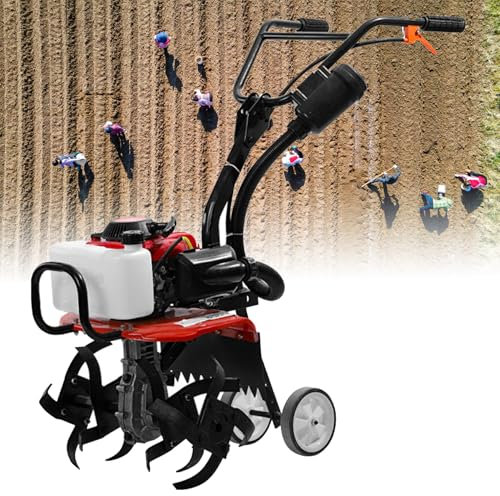 Motobineuse à Essence 4 Temps, Motoculteur, Outil De Jardinage Portatif Avec Réservoir De 1,2 L Pour Le Travail Du Sol Des Pelouses, Des Jardins Et Des Champs.