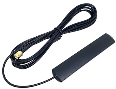 Universelle Antenne Autoradio avec Connecteur SMA | Antenne FM Dab Dab+ 5 dBi avec Connecteur SMA pour Pare-Brise Voiture, Véhicule, Camion, SUV, Autoradio | 3 Mètres