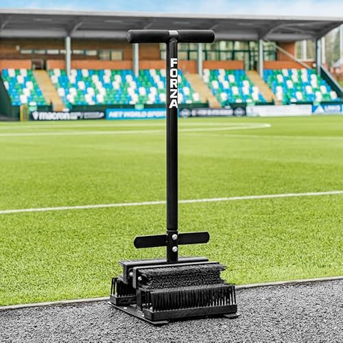 FORZA Compact Boot Scraper Tool | Brush, Wiper, and Cleaner Kit for Sports and Outdoor Shoes - Effective Mud & Dirt Remover for Boots, Shoes and Wellies (Black, With Replacement Brushes)