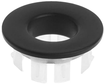 Anneau de Garniture de débordement de l'évier de la Salle de Bain - Round, Insert de Trou de Remplacement, Couvercle du Bassin en Laiton Noir | Couvercle de Garniture du Trou de vidange pour lavabo à