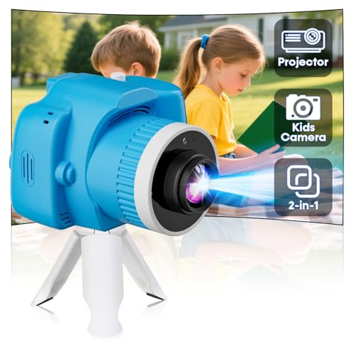 Kids Camera with Projector: Perfect Birthday Christmas Festival Gift for Boys Girls - Toddler Camera Toys for 6 7 8 9 10 Age Years Old - Blue