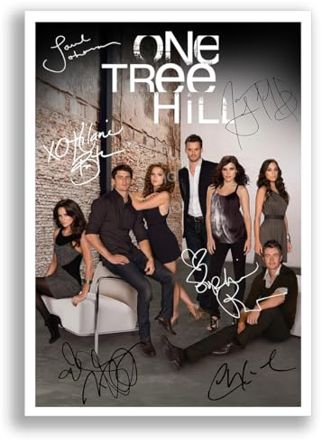 Mounted Gifts Trading One Tree Hill Cast Signed A4 Poster Photo Print Framed Autograph Gift TV Show Chad Michael Murray Hilarie Burton (A3 Poster Only)