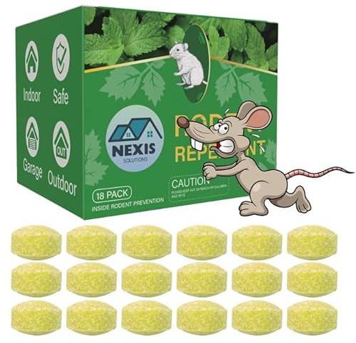 Nexis 18-Pack Advanced Rat & Mouse Repellent Balls -Peppermint Oil Formula for Ultimate Rodent Control -Cutting-Edge Technology Moth Balls, Natural, Safe, Long-Lasting Protection for Indoor & Outdoor