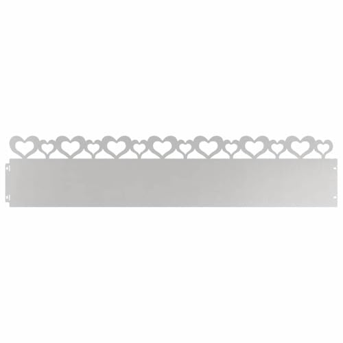 vidaXL Rasenkanten 10 pcs Silber 103 x 0,05 x 22 cm Edelstahl, Garten- und Terrassenumrandung, langlebige Metallrasenbarriere, Außenbegrenzungen, Landschaftsabgrenzungen, Wege für Gärten