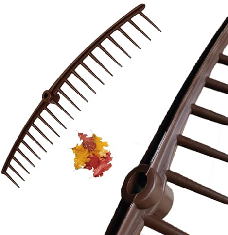 Crisalide® – Rastrello da Giardino 70 cm con 20 Denti in Polipropilene | Leggero e Resistente, Ideale per Orti, Foglie e Terreni | Manico Non Incluso | Colore Marrone