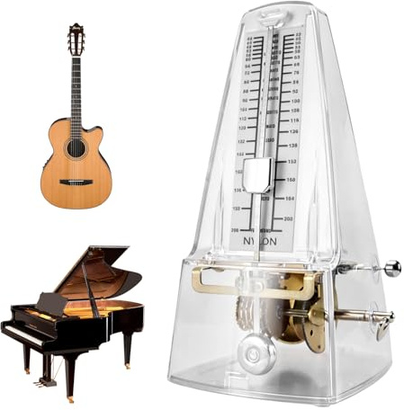 Metronomo meccanico, Metronomo ad alta precisione, Metronomo trasparente per pianoforte, chitarra, violino, guzheng, batteria, suono forte per principianti, professionisti