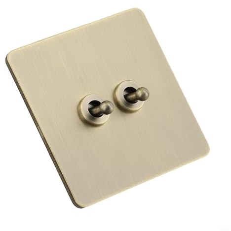 86 interruttori a bilanciere verde bronzo in acciaio inox 1-4 vie 1/2 vie per scatola da incasso 86 x 86 mm presa da parete accessori per interruttore (2 velocità)