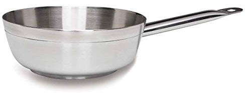 LACOR 55216 Sauteuse, konisch Chef-Luxe Durchmesser 16 cm | Aus lebensmittelechtem Edelstahl gefertigt; hohe Korrosionsbeständigkeit und Haltbarkeit im täglichen Gebrauch