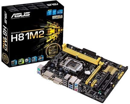 Asus H81M2 Scheda Madre Sockel 1150 (micro-ATX, DDR3 Memoria, VGA, SATA II, 2x USB 3.0)