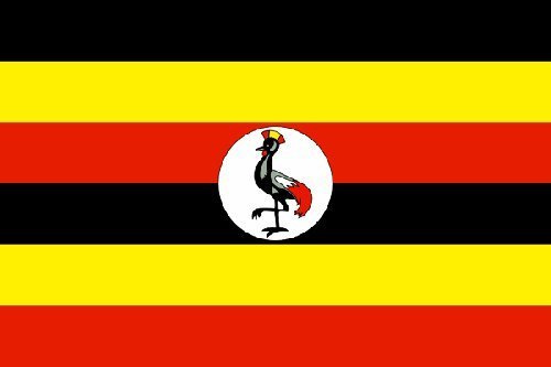 New Uganda Flag Large 5ft x 3ft with 2 metal Eyelets