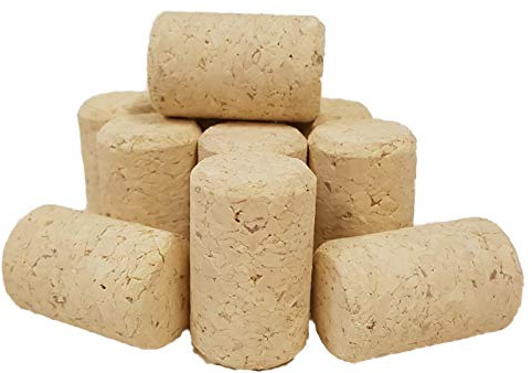 100 Stück unbehandlte Weinkorken, Flaschenkorken, 38 x 23,5 mm, Presskorken, neu, 100% vegan