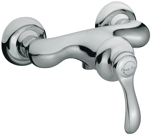 Jacob Delafon - Mitigeur de douche mural Fairfax - Mécanique - Design rétro - Installation facile - 15x15x21cm - Finition Chrome - E71095-CP