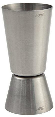 Medidor profesional de acero inoxidable, 25/50 ml
