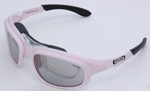 RxMulti3D Lunettes 3D pour RealD, MasterImage 3D et TV 3D passives avec insert Rx non verni, Rose
