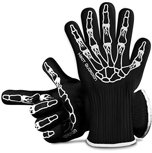 Heat Guardian Heat-Resistant Gloves – Protect Up To 932℉; Use As Oven Mitts, Pot Holders; Features 5” Cuff