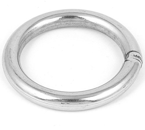 60mmx45mmx8mm Edelstahl geschweißt O Ring Rundringe Stahl Silber Sicherungsring de