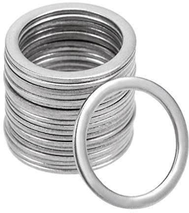 sourcing map 20 Stück Unterlegscheiben M10 12mm x 16mm x 0,8mm Flach Unterlegscheiben 304 Edelstahl Beilagscheiben für Schraube Bolzen